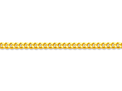 Catena Gourmette Diamantata 1,60 Mm, 45 Cm, Oro Giallo 18 Kt - Immagine Standard - 2