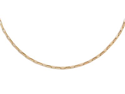 Collana Maglie Rettangolari Piccole5 Mm, 50 Cm, Oro Giallo 18 Carati. Rif. 4242 - Immagine Standard - 1