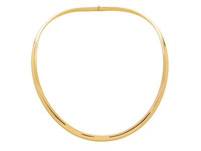 Collana Torque Con Sezione Ovale Da6 Mm, In Oro Giallo 18 Carati. Rif . 4702