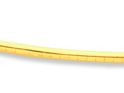 Collana Omega Rotonda 2 Mm, 45 Cm, Oro Giallo 18 Ct. - Immagine Standard - 2