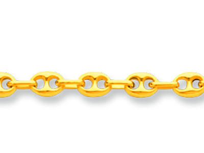 Bracciale A Maglia Cava Con Chicchidi Caff} 3,30 Mm, 18 Cm, Oro Giall O 18 Carati - Immagine Standard - 2