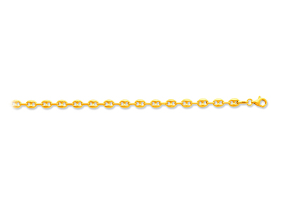 Catena Maglia A Chicco Di Caff Cava 4,70 Mm, 45 Cm, Oro Giallo 18 Carati