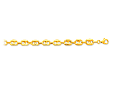 Bracciale A Maglia A Grani Di Caffcava 9 Mm, 19 Cm, Oro Giallo 18k