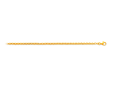 Bracciale Maglia Jaseron 2,40 Mm, 18 Cm, Oro Giallo 18 Carati