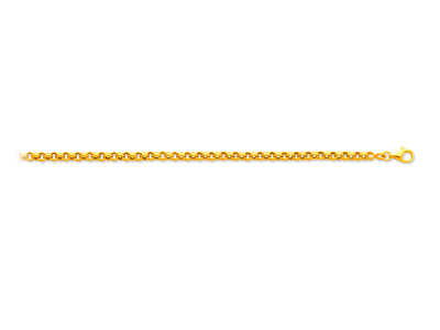 Bracciale Maglia Jaseron 3,30 Mm, 18 Cm, Oro Giallo 18 Carati