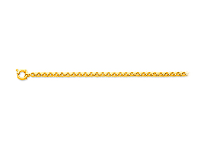 Bracciale Maglia Jaseron 4,80 Mm, 19 Cm, Oro Giallo 18 Carati