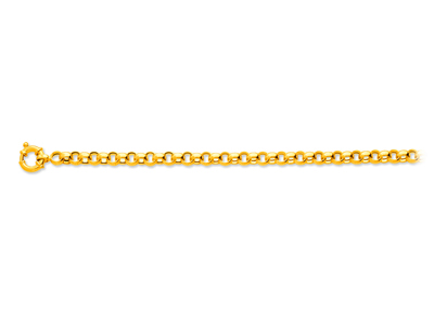 Bracciale Jaseron 6 Mm, 19 Cm, Oro Giallo 18 Carati