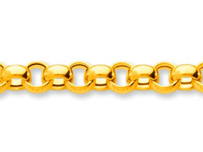 Bracciale Maglia Jaseron 6 Mm, 21 Cm, Oro Giallo 18 Carati - Immagine Standard - 2