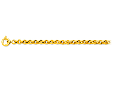 Bracciale Jaseron Maglia 7,30 Mm, 19 Cm, Oro Giallo 18 Carati