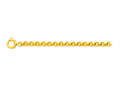 Bracciale Maglia Jaseron 7,80 Mm, 19 Cm, Oro Giallo 18 Carati