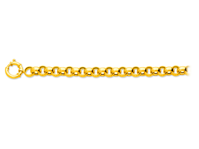 Bracciale Maglia Jaseron 9,80 Mm, 20,5 Cm, Oro Giallo 18 Carati