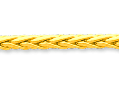 Bracciale A Maglia Di Palma Cava 3 Mm, 18 Cm, Oro Giallo 18 Carati - Immagine Standard - 2