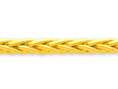 Bracciale A Maglia Di Palma Cava 4 Mm, 18 Cm, Oro Giallo 18 Carati - Immagine Standard - 2