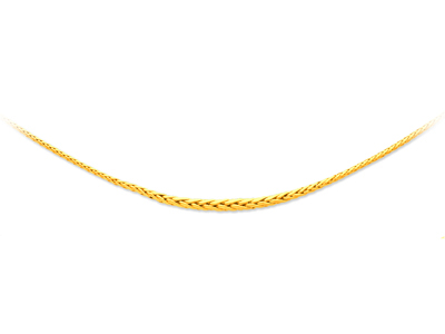 Collana Con Palma Cava, 4,5 Mm, 42 Cm, Oro Giallo 18 Ct.