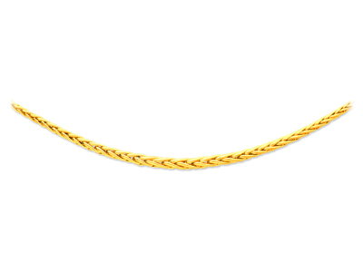 Collana Con Palma Cava E Goccia Di 8 Mm, 45 Cm, Oro Giallo 18 Carati. Ref. 9.06.080