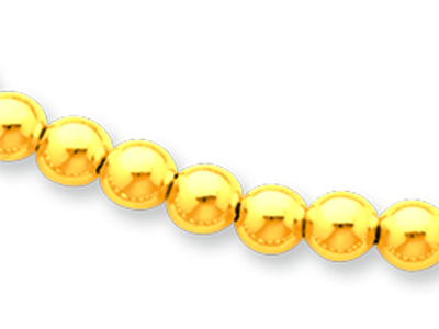 Collana Palline Parigine 3 Mm, 43 Cm, Oro Giallo 18 Carati - Immagine Standard - 2