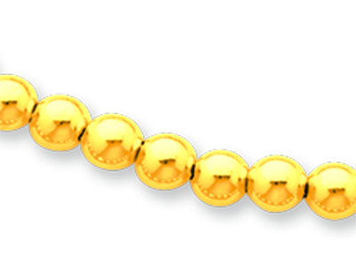 Collana Bolle Parigine 3 Mm, 43 Cm,oro Giallo 18 Carati - Immagine Standard - 2
