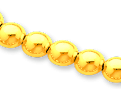 Collana Palline Parigine 4 Mm, 43 Cm, Oro Giallo 18 Carati - Immagine Standard - 2