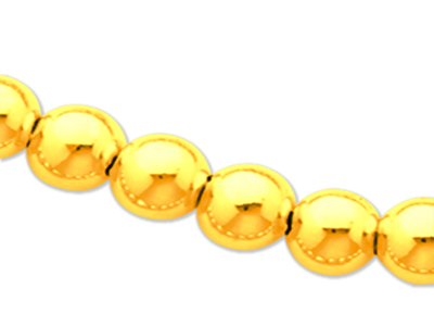 Collana Palline Parigine 5 Mm, 43 Cm, Oro Giallo 18 Carati - Immagine Standard - 2