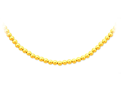 Collana Palline Parigine 6 Mm, 45 Cm, Oro Giallo 18 Carati