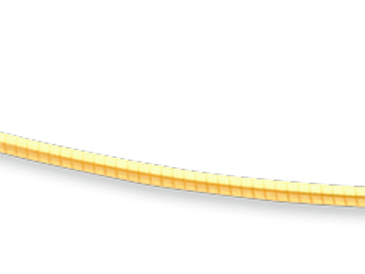 Collana Omega Tondo Avvolto 1 Mm, 45 Cm, Oro Giallo 18 Carati - Immagine Standard - 2