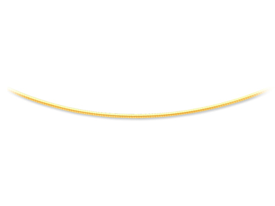 Collana Omega Tonda Avvolto 1,4 Mm,45 Cm, Oro Giallo 18 Carati