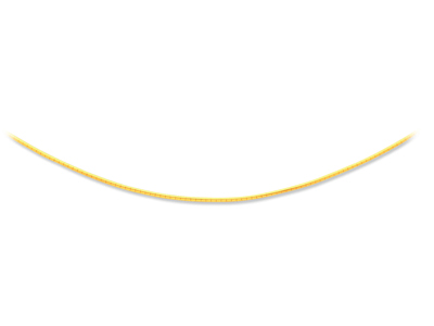 Collana Omega Rotonda 1,5 Mm, Estremità Svitabili, 42 Cm, Oro Giallo 18 Ct.