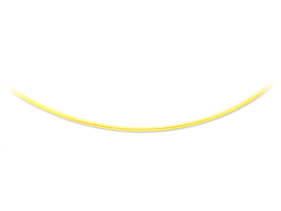 Collana Omega Bombata 2 Mm, 45 Cm, Oro Giallo 18 Carati - Immagine Standard - 1