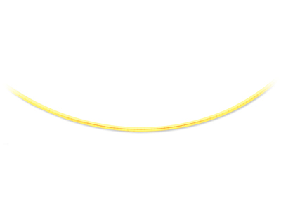 Collana Omega Curvo 2 Mm, 45 Cm, Oro Giallo 18 Carati