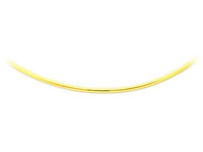 Collana Omega Curvo 3 Mm, 45 Cm, Oro Giallo 18 Carati - Immagine Standard - 1
