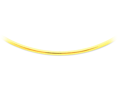 Collana Omega Curvo 4 Mm, 45 Cm, Oro Giallo 18 Carati - Immagine Standard - 1