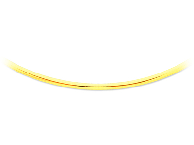 Collana Omega Curvo 4 Mm, 45 Cm, Oro Giallo 18 Carati