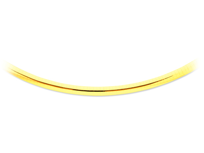 Collana Omega Curvo 6 Mm, 42 Cm, Oro Giallo 18 Carati