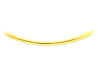 Collana Omega Bombata 6 Mm, 45 Cm, Oro Giallo 18 Carati - Immagine Standard - 1