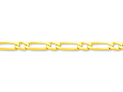 Bracciale Ultrapiatto 1/1 A Maglie Alternate 3 Mm, 18 Cm, Oro Giallo 18 Carati - Immagine Standard - 2
