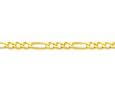 Catena 1/3 Maglia Alternata Ultra Piatta 3 Mm, 50 Cm, Oro Giallo 18 Ct. - Immagine Standard - 2