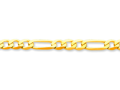 Bracciale 1/3 A Maglie Alternate Ultrapiatte 4,80 Mm, 21 Cm, Oro Giallo 18 Carati - Immagine Standard - 2