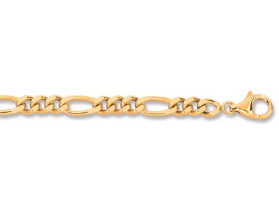 Catena Ultra Piatta 1/3 Maglia Alternata 4,90 Mm, 55 Cm, Oro Giallo 18k - Immagine Standard - 2