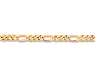 Catena Ultra Piatta 1/3 Maglia Alternata 4,90 Mm, 55 Cm, Oro Giallo 18k - Immagine Standard - 3
