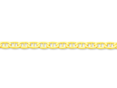 Catena A Maglia Marine Battue 2,40 Mm, 50 Cm, Oro Giallo 18 Carati - Immagine Standard - 2