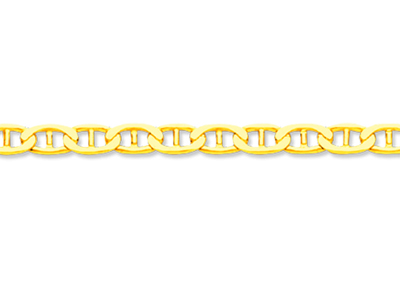 Bracciale A Maglia Marine Battuta 3mm, 21 Cm, Oro Giallo 18 Carati - Immagine Standard - 2