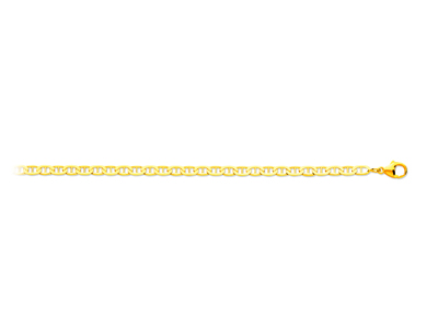 Catena Maglia Marina Battue 3,70 Mm, 55 Cm, Oro Giallo 18 Carati