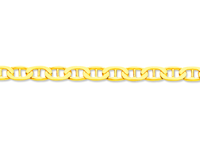 Catena Maglia Marina Battue 3,70 Mm, 55 Cm, Oro Giallo 18 Carati - Immagine Standard - 2