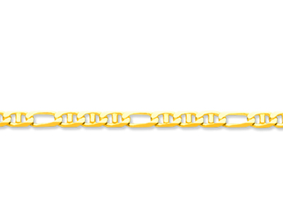 Catena A Maglie Marine Alternate 1/3,2,20 Mm, 45 Cm, Oro Giallo 18 Carati - Immagine Standard - 2