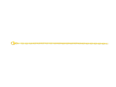 Catena A Maglie Forat Marine Diamantata 2,30 Mm, 50 Cm, Oro Giallo 18kt