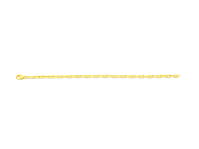 Catena A Maglie Forat Marine Diamantata 3 Mm, 50 Cm, Oro Giallo 18 Kt