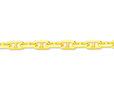 Catena Forçat Marine Taglio Diamante 3 Mm, 50 Cm, Oro Giallo 18 Carati - Immagine Standard - 2