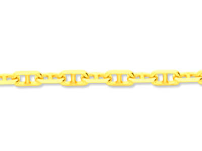 Catena A Maglie For\at Marine Diamantata 3 Mm, 55 Cm, Oro Giallo 18 Kt - Immagine Standard - 2