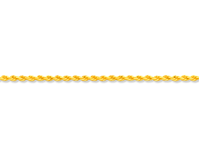 Catena A Maglie Solide Corda 1,3 Mm, 40 Cm, Oro Giallo 18 Carati - Immagine Standard - 2