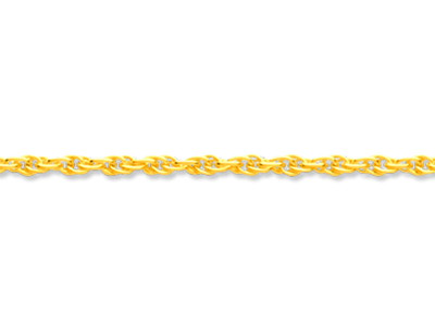 Catena Maglia Corda Massiccia 1,50 Mm, 40 Cm, Oro Giallo 18 Carati - Immagine Standard - 2